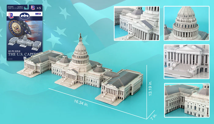 CF074H US Capitol Building 3d Puzzle 132 pieces