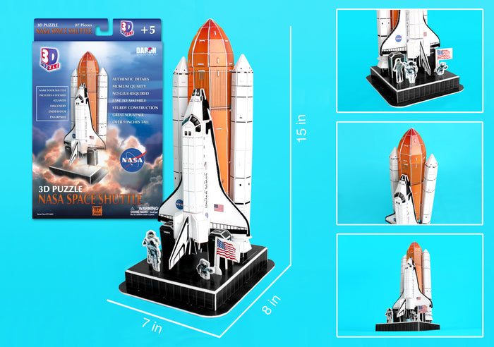 CF140H Space shuttle 3d puzzle on launch pad 87 pieces