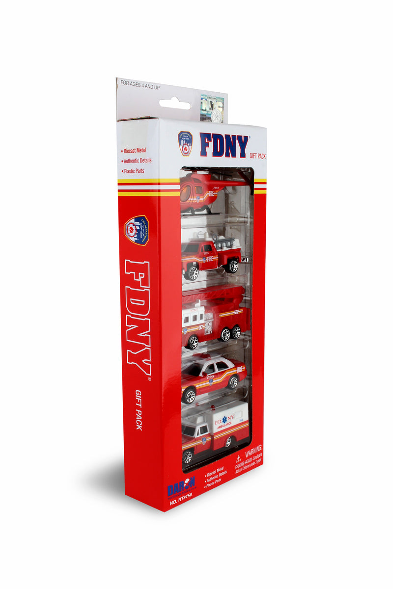 RT8750 FDNY 5 Piece Vehicle Gift Set by Daron Toys