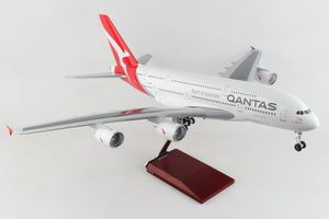SKR8502-1 SKYMARKS QANTAS A380 1/100 WITH WOOD STAND & GEAR NEW LIVERY