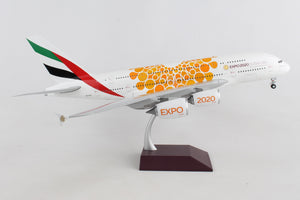 G2UAE758 GEMINI200 EMIRATES A380 1/200 ORANGE EXPO 2020 REG#A6-EOU - SkyMarks Models
