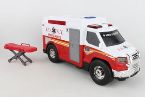 Daron FDNY ambulance with lights and sound for children