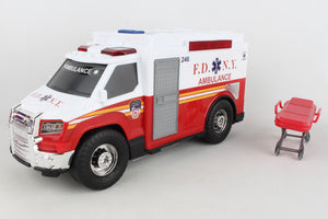 Daron FDNY ambulance with lights and sound for children