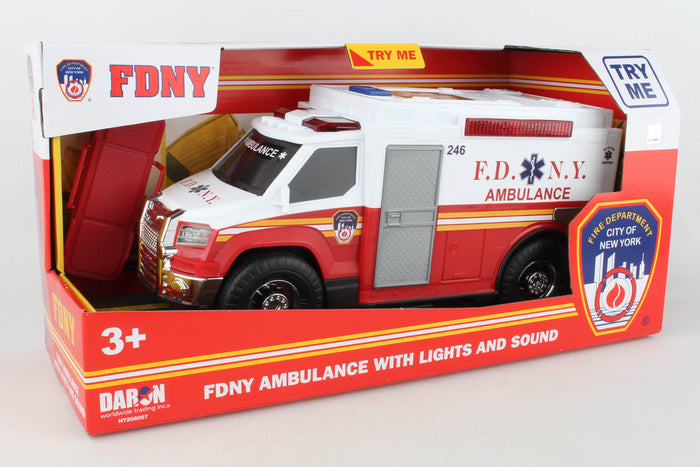 NY206007 FDNY Ambulance w/lights & sound by Daron Toys