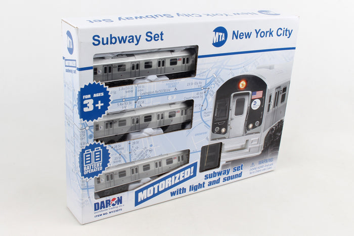 NY23075 MTA Motorized 3 Piece Train w/track by Daron Toys