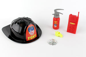 Daron FDNY fire helmet with accessories