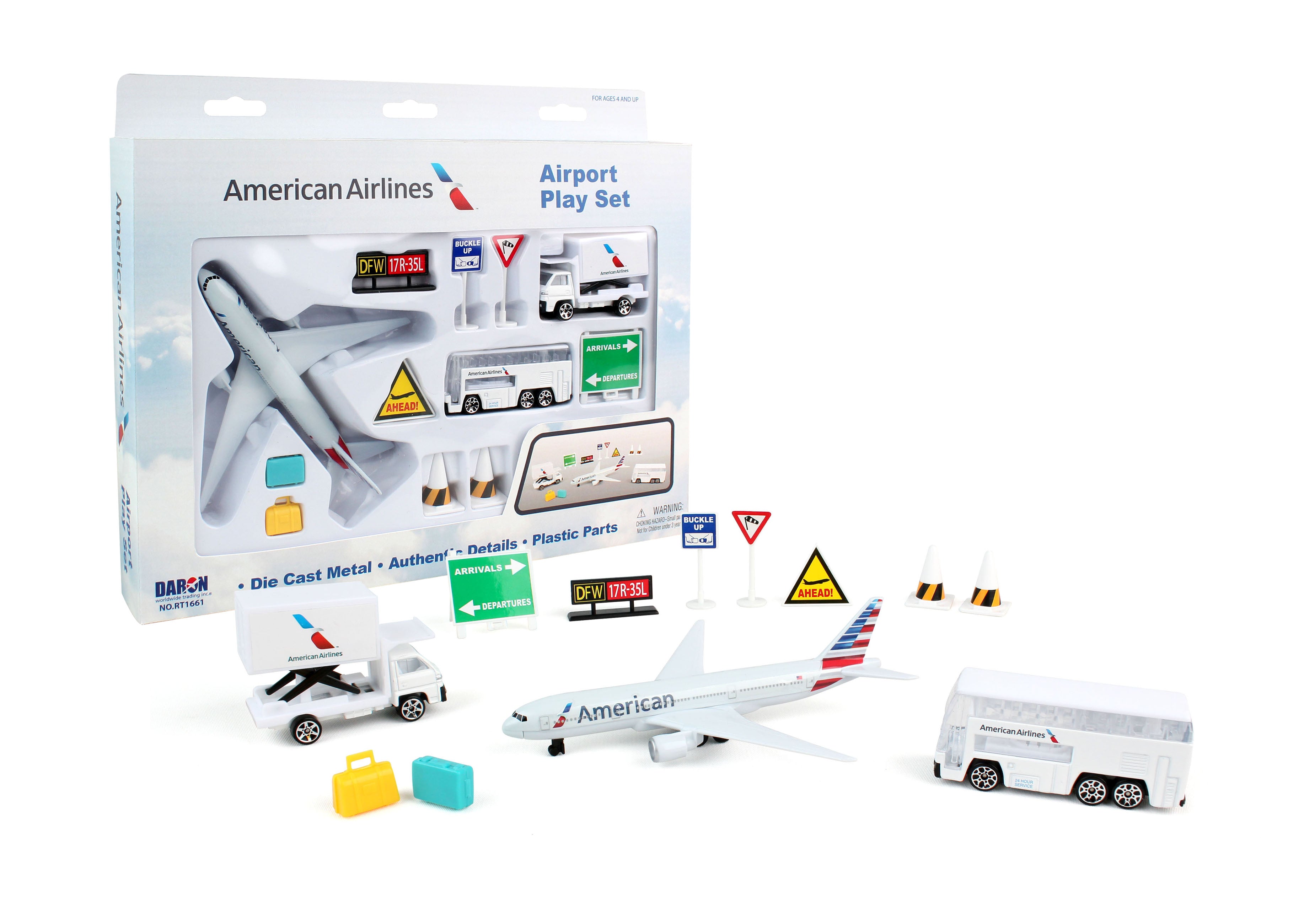 american airlines metal toy plane