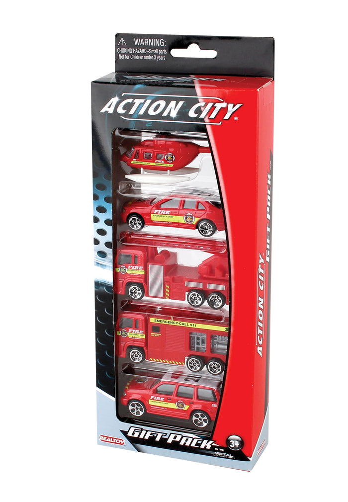 RT38872F Fire Department 5 Piece Vehicle Gift Pack by Daron Toys
