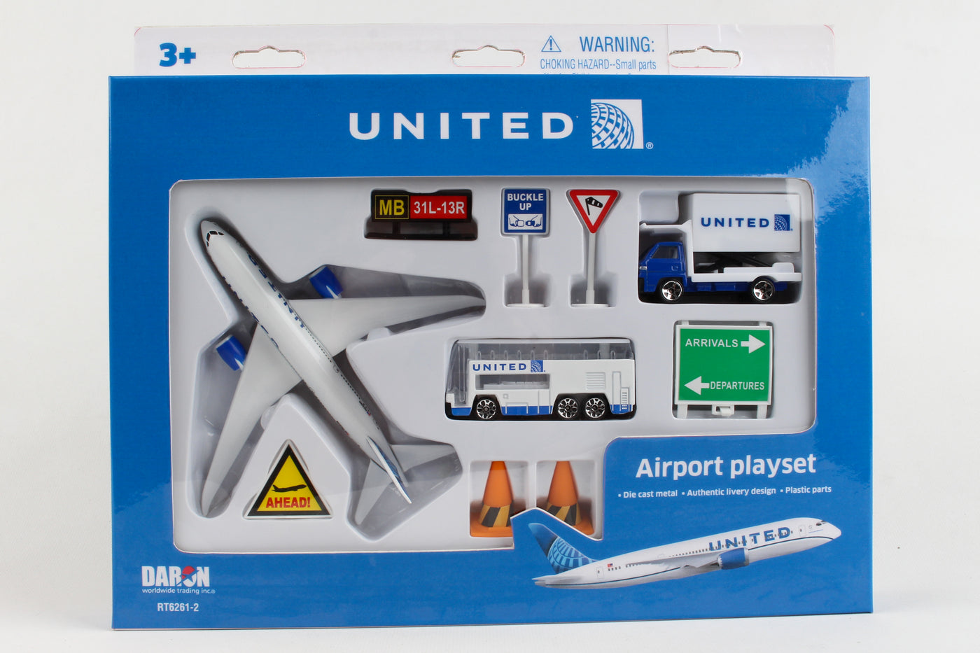 RT6261-2 United Airlines Playset by Daron Toys
