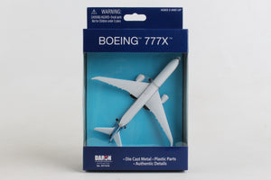 Boeing 777X die cast single plane for children ages 3 and up