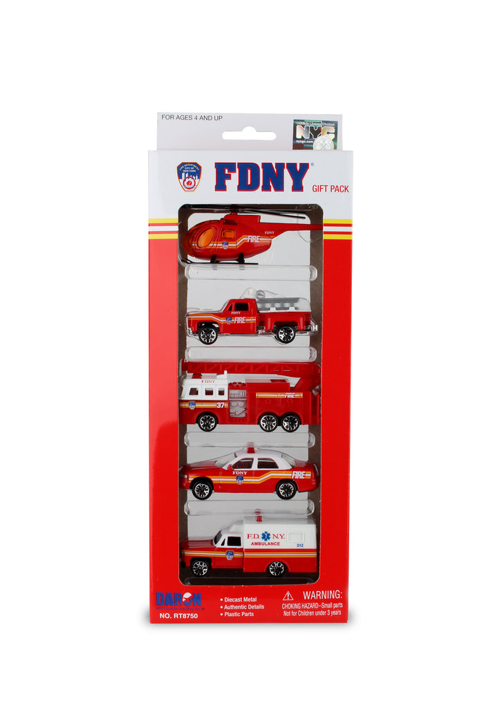 RT8750 FDNY 5 Piece Vehicle Gift Set by Daron Toys
