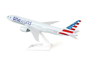SKR822 SKYMARKS AMERICAN 777-200 1/200 ONE WORLD NEW LIVERY - SkyMarks Models