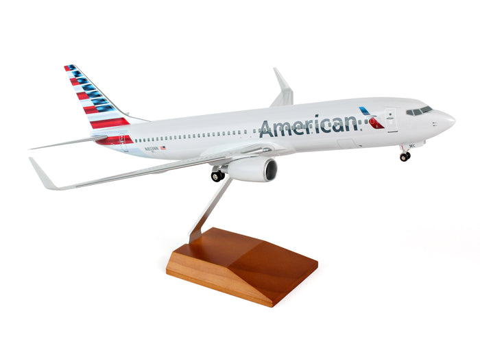 SKR8244 SKYMARKS SUPREME AMERICAN 737-800 1/100 NEW LIVERY W/WOOD STAND&GEAR