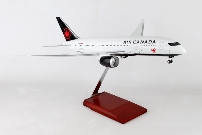 SKR8905 SKYMARKS SUPREME AIR CANADA 787-8 1/100 W/WOOD STAND & GEAR NEW LIVERY