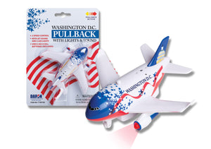 Washington DC pullback airplane with lights and sound for children ages 3 and up by Daron toys