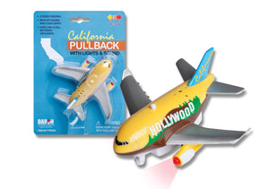 California pullback airplane with lights and sound for children ages 3 and up by Daron toys