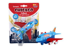 Chicago pullback airplane with lights and sound for children ages 3 and up  by Daron toys